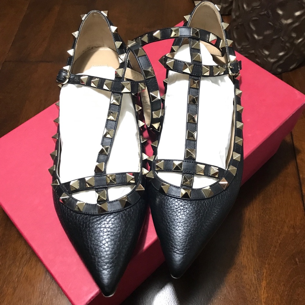 Valentino Rockstud Ballet Flats